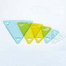 5 Pieces Assorted Size Acrylic Triangle Quilting Templates for DIY Quilter Patchwork Sewing