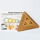 5 Pieces Assorted Size Acrylic Triangle Quilting Templates for DIY Quilter Patchwork Sewing
