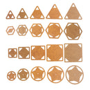 5 Pieces Handmade Hexagon Acrylic Quilt Templates DIY Quilting Supplies Assorted Sizes