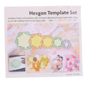 5 Pieces Handmade Hexagon Acrylic Quilt Templates DIY Quilting Supplies Assorted Sizes