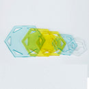 5 Pieces Handmade Hexagon Acrylic Quilt Templates DIY Quilting Supplies Assorted Sizes