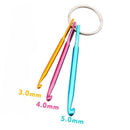 Hot Practical DIY Crafts Knitting Needles Mini Aluminum Crochet Hook Yarn Needles Weaving Craft Tool 3mm/4mm/5mm