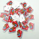 50 Pieces Xmas Sled Sleigh Wood Buttons Sewing Scrapbooking Gift Clothing Decoration