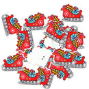 50 Pieces Xmas Sled Sleigh Wood Buttons Sewing Scrapbooking Gift Clothing Decoration
