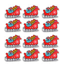 50 Pieces Xmas Sled Sleigh Wood Buttons Sewing Scrapbooking Gift Clothing Decoration