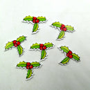 50 Pieces Xmas Leaves Wooden Buttons for Sewing Scrapbooking Gift Clothing Decoration