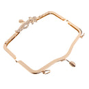 Gold Metal Arch Purse Bag Flower Frame Kiss Clasp Lock Clip Handle for DIY Craft