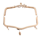 Gold Metal Arch Purse Bag Flower Frame Kiss Clasp Lock Clip Handle for DIY Craft