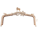 Gold Metal Arch Purse Bag Flower Frame Kiss Clasp Lock Clip Handle for DIY Craft