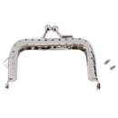 Vintage Silver Tone Metal Purse Frame Kiss Clasp Rectangle Purse Handles Handbag For Purse Bag Wallet DIY Accessories 6.5cm