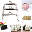 Embossing Design Metal Handbag Clutch Bag Purse Frame with Kiss Clasp Lock for DIY Bag 8.5cm