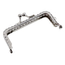 Embossing Design Metal Handbag Clutch Bag Purse Frame with Kiss Clasp Lock for DIY Bag 8.5cm