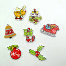 50 Pieces Mixed Christmas Bell Tree Wood Buttons Sewing Scrapbooking Gift Decoration