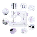 Electric Sewing Machines 12 Stitches Mini Sewing Machine Knitting Machine Multifunction Electric Replaceable Presser Foot
