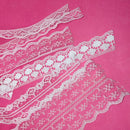 5 Pieces Assorted 1 Meter Lace Trim Ribbon Applique Embellishment for Sewing Craft