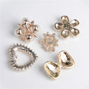 5 Piece Assorted Alloy Crystal Pearl Flatback Buttons Jewelry Making Accessories