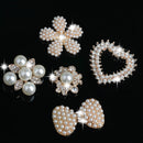 5 Piece Assorted Alloy Crystal Pearl Flatback Buttons Jewelry Making Accessories