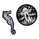 5 Pieces Cute Assorted Embroidery Patches Sew Iron on Badge Bag Fabric Appliques