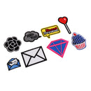 8 Pieces Assorted Design Embroidery Patches Clothes Bag Hat Badge Sew on Iron on Appliques