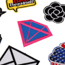 8 Pieces Assorted Design Embroidery Patches Clothes Bag Hat Badge Sew on Iron on Appliques
