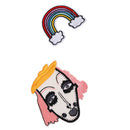 8 Pieces Iron/Sew On Embroidered Patch Handmade Applique Badges Clothes Stickers for Garment Bag Hat Decoration Patches