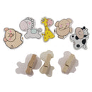 28 Pieces Mini Wooden Cartoon Animal Photo Paper Pegs Scrapbook Clothespin Clips