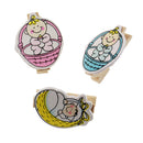20 Piece Baby in Cradle Design Wooden Craft Pegs Clothes Paper Photo Card Hanging Clip