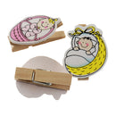 20 Piece Baby in Cradle Design Wooden Craft Pegs Clothes Paper Photo Card Hanging Clip