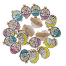 20 Piece Baby in Cradle Design Wooden Craft Pegs Clothes Paper Photo Card Hanging Clip