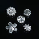 5 Pieces Mixed Crystal Rhinestone Pearl Flatback Buttons Flower Embellishment Sewing Scrapbooking Wedding Craft