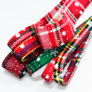 6 Piece Mixed 1 Yard Snowflake Cotton Ribbons for Christmas Decoration 10mm 25mm