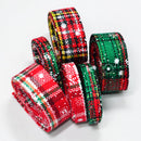 6 Piece Mixed 1 Yard Snowflake Cotton Ribbons for Christmas Decoration 10mm 25mm