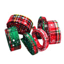 6 Piece Mixed 1 Yard Snowflake Cotton Ribbons for Christmas Decoration 10mm 25mm