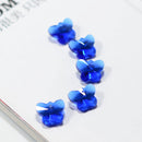 25 Piece Butterfly Shape Artificial Crystal Pendant Charms for Jewelry Making 14mm