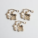 10 Piece Alloy Flower Leaves Charms Pendants Findings Jewelry Making Accessories