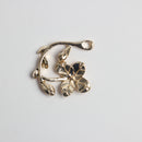 10 Piece Alloy Flower Leaves Charms Pendants Findings Jewelry Making Accessories
