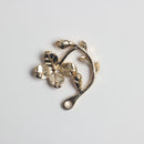 10 Piece Alloy Flower Leaves Charms Pendants Findings Jewelry Making Accessories