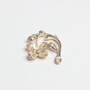 10 Piece Alloy Flower Leaves Charms Pendants Findings Jewelry Making Accessories