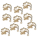 10 Piece Alloy Flower Leaves Charms Pendants Findings Jewelry Making Accessories