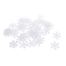 50 Pieces Non-woven Fabric Christmas Snowflake Patch Padded for DIY Xmas Decoration