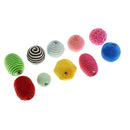 10 Piece Assorted Thread Crochet Beads for DIY Crafts Jewelry Making Beading