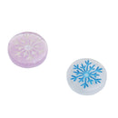 10 Pieces Resin Round Snowflake Flatback Scrapbook for Phone Case Decor Hair Bow