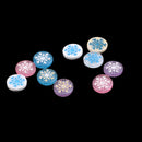 10 Pieces Resin Round Snowflake Flatback Scrapbook for Phone Case Decor Hair Bow