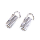 50 Pieces Silver Spring Coil Terminators Crimp Cord Ends DIY Connectors Fastener