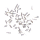 50 Pieces Silver Spring Coil Terminators Crimp Cord Ends DIY Connectors Fastener