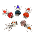 5 Pieces Multi-color Acrylic Alloy Angel Wing Charms Pendant DIY Jewelry 31x18mm