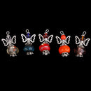 5 Pieces Multi-color Acrylic Alloy Angel Wing Charms Pendant DIY Jewelry 31x18mm