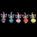 5 Piece Alloy Acrylic Butterfly Wings Angel Charms Pendants for DIY Making Necklace Hanging Decoration