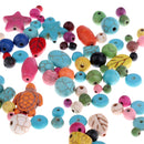 50g/Lot Multi-color Mixed Shape Turquoise Spacer Loose Beads Jewelry Findings