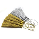 Pack of 30 Assorted 13cm Silky Floss Bookmark Tassels with 5cm Cord Loop and Small Chinese Knot for Jewelry Making, Souvenir, Bookmarks, Earring, Pendant DIY Craft Accessory